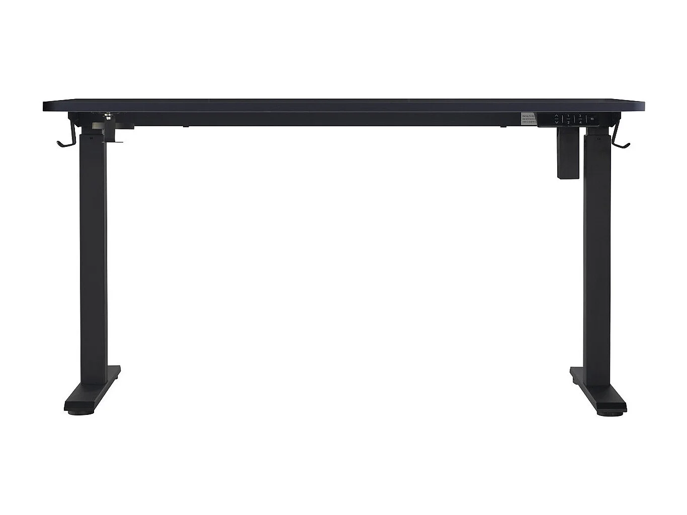 Bureau assis-debout électrique réglable 72-120 cm avec ports USB - noir - Up&Down