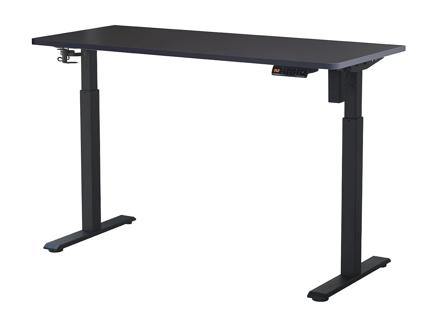 Bureau assis-debout électrique réglable 72-120 cm avec ports USB - noir - Up&Down