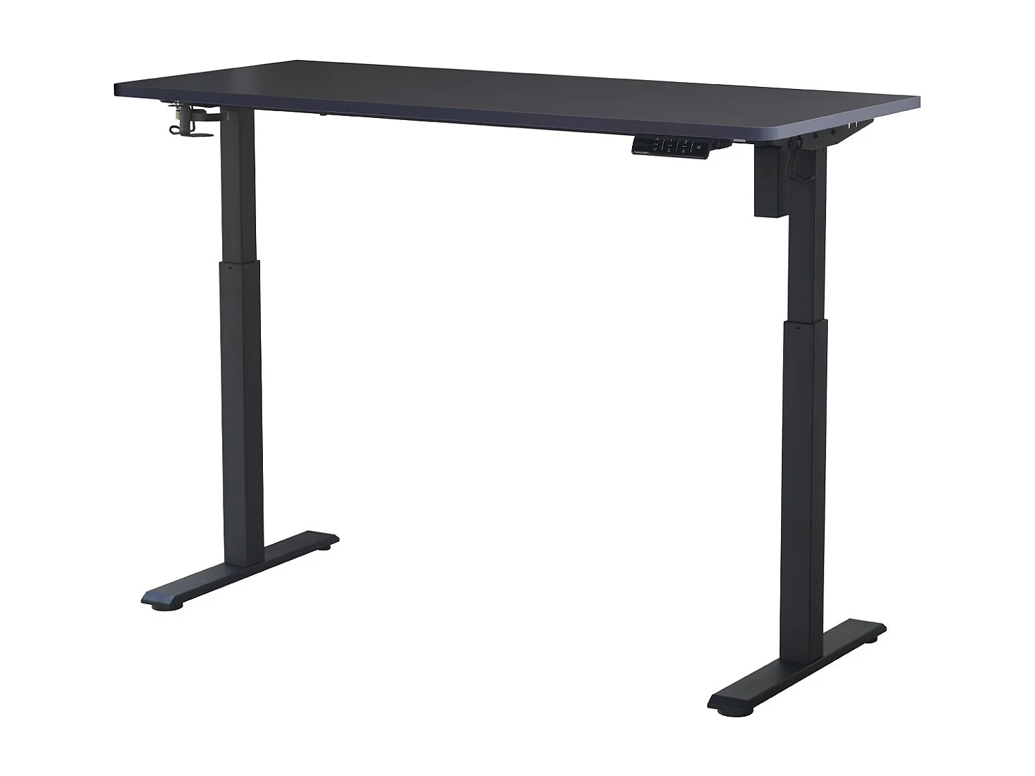 Bureau assis-debout électrique réglable 72-120 cm avec ports USB - noir - Up&Down