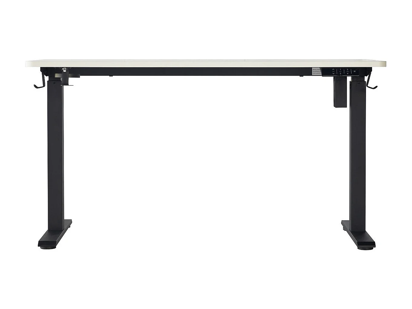 Bureau assis-debout électrique réglable 72-120 cm avec ports USB - blanc - Up&Down