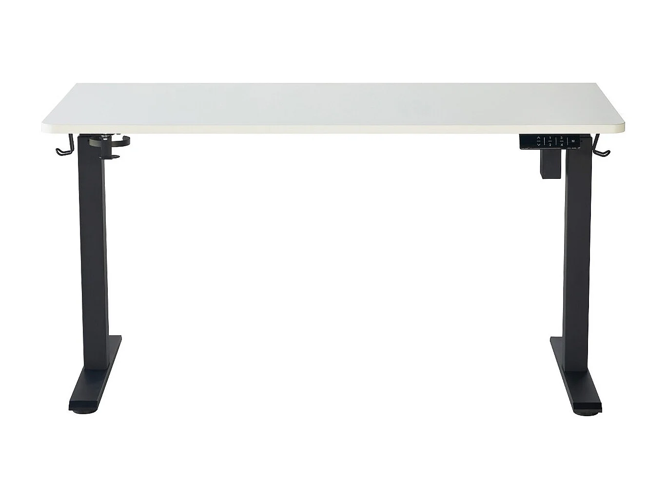 Bureau assis-debout électrique réglable 72-120 cm avec ports USB - blanc - Up&Down