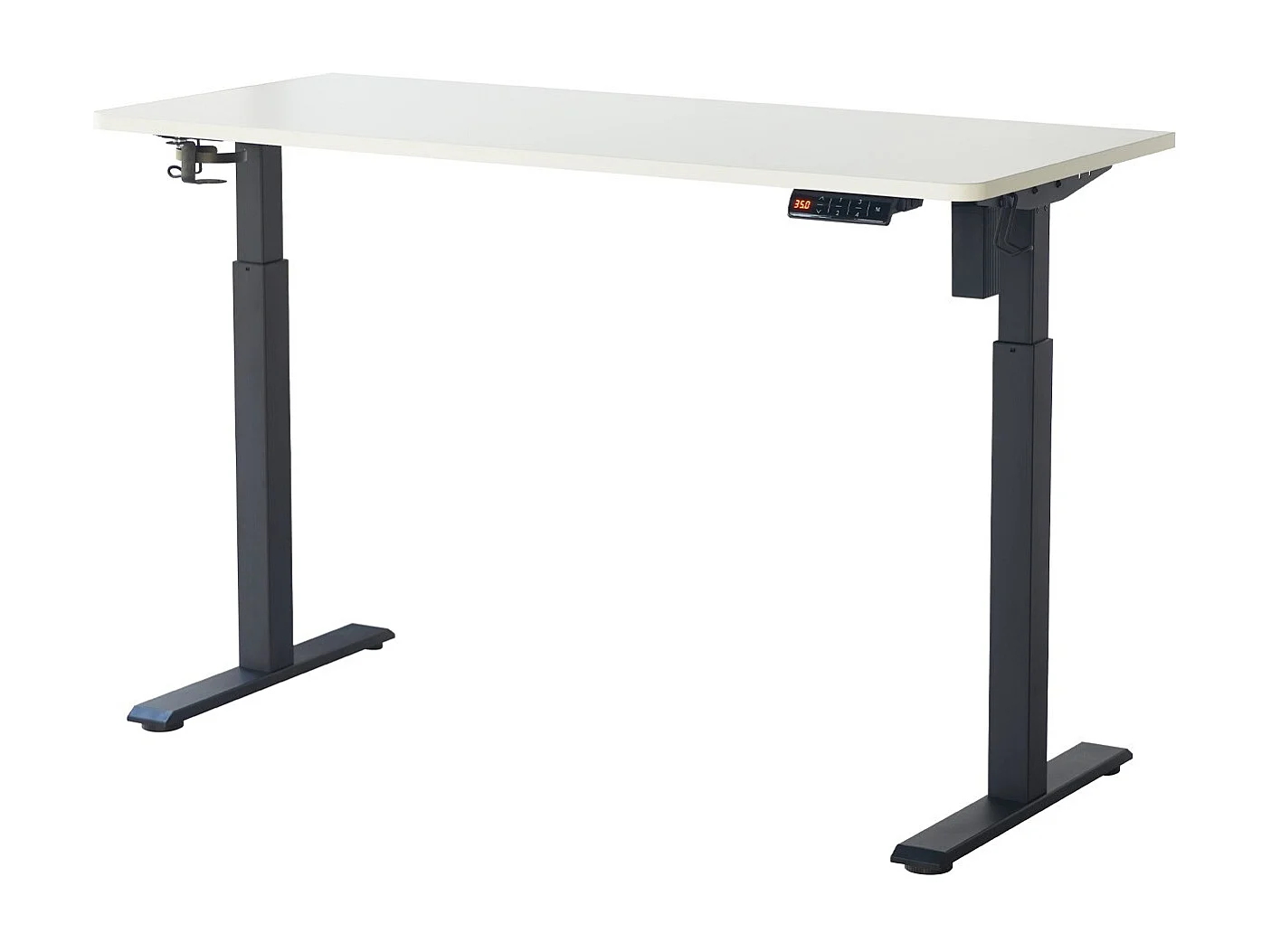 Bureau assis-debout électrique réglable 72-120 cm avec ports USB - blanc - Up&Down