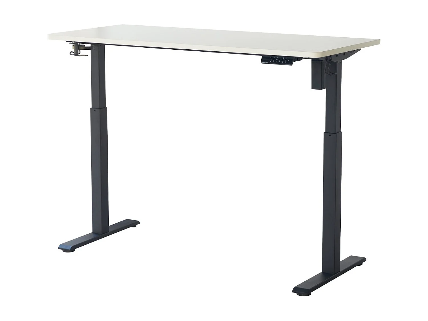 Bureau assis-debout électrique réglable 72-120 cm avec ports USB - blanc - Up&Down