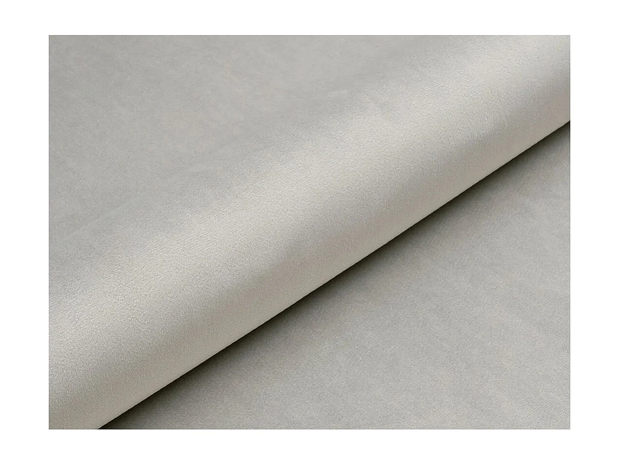 Cadre de lit avec coffre ELIA en velours - Gris perle - Dimensions du couchage : 160 x 200 cm