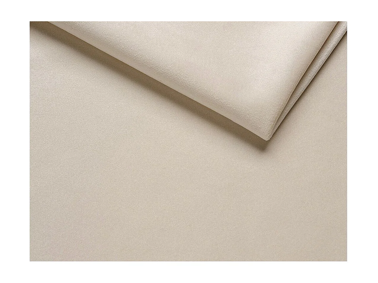 Cadre de lit avec coffre TED en velours - Beige - Dimensions du couchage : 160 x 200 cm