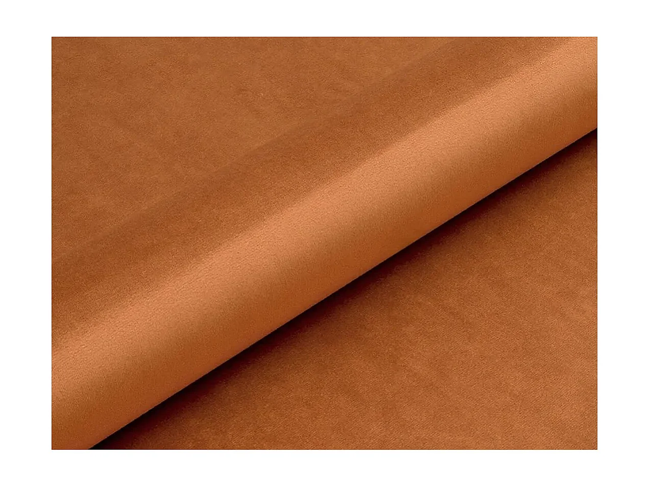 Cadre de lit avec coffre ELIA en velours - Terracotta - Dimensions du couchage : 160 x 200 cm