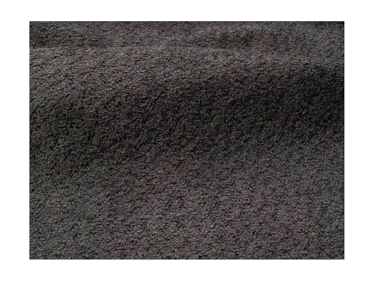 Cadre de lit avec coffre TED en tissu bouclette - Gris clair - Dimensions du couchage : 160 x 200 cm