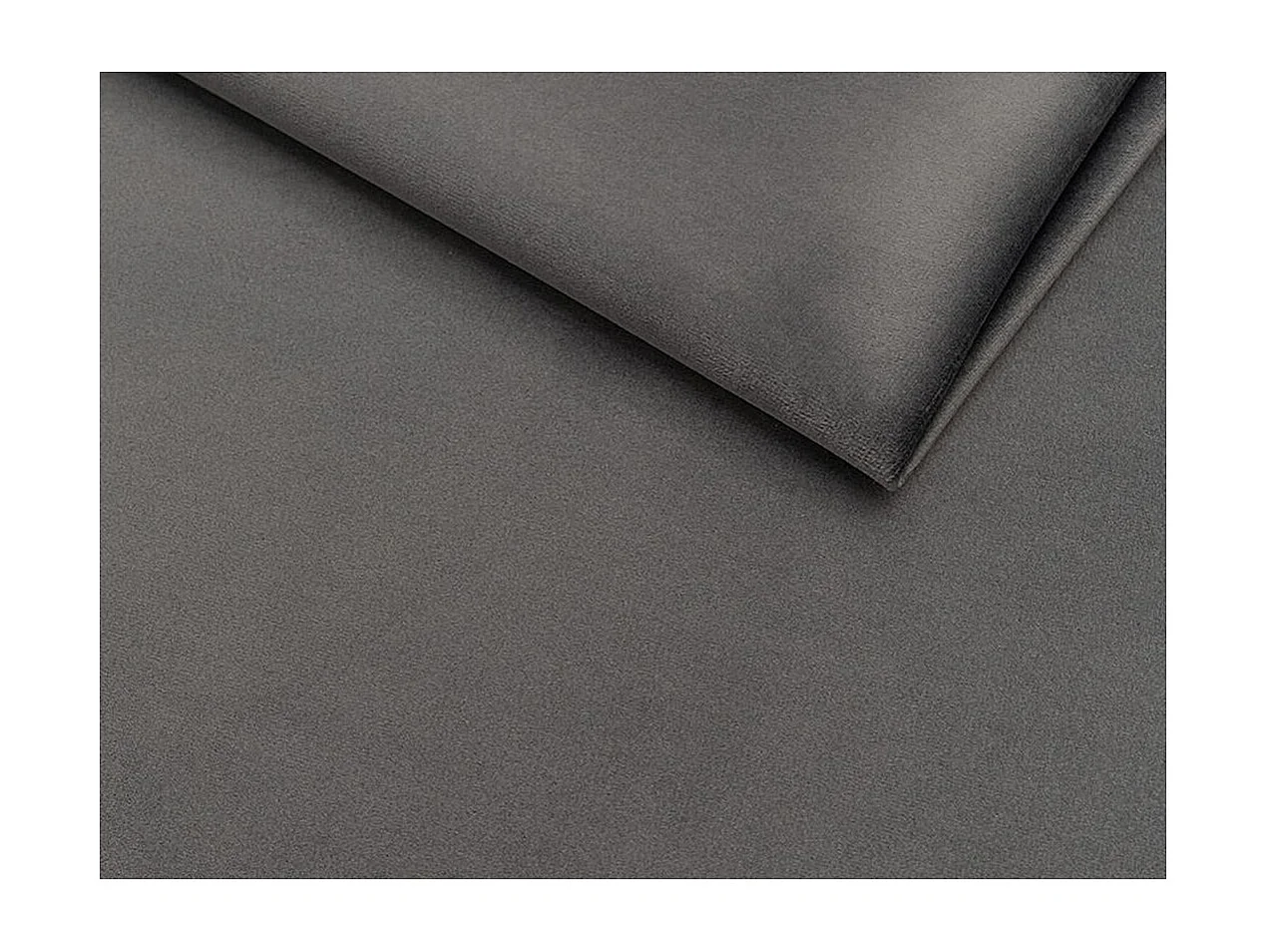 Cadre de lit avec coffre LIANA en velours - Gris anthracite - Dimensions du couchage : 140 x 200 cm