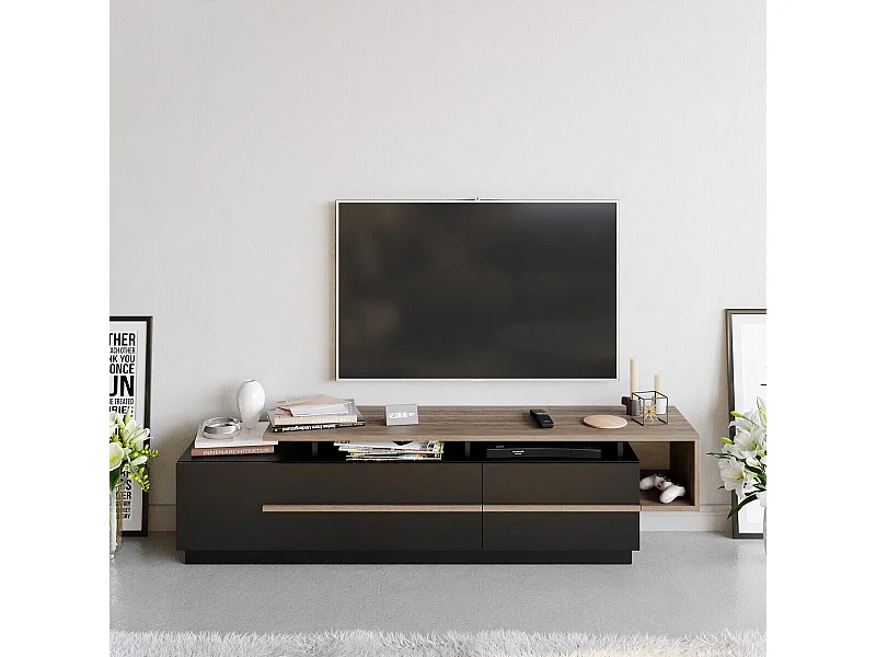 Mobile TV 2 porte a ribalta L180 cm - STRATO