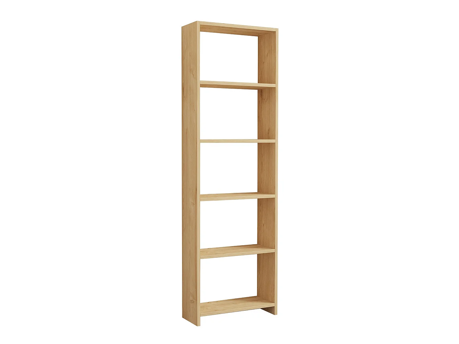 Bibliothèque – 160 cm de large, 50 cm de haut, 19,6 cm de profondeur – Chêne – Mélamine