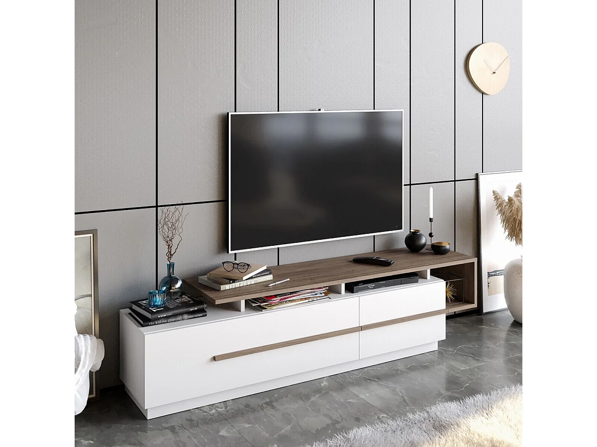 Fernsehschrank mit 2 klappbaren Türen L180 cm - STRATO