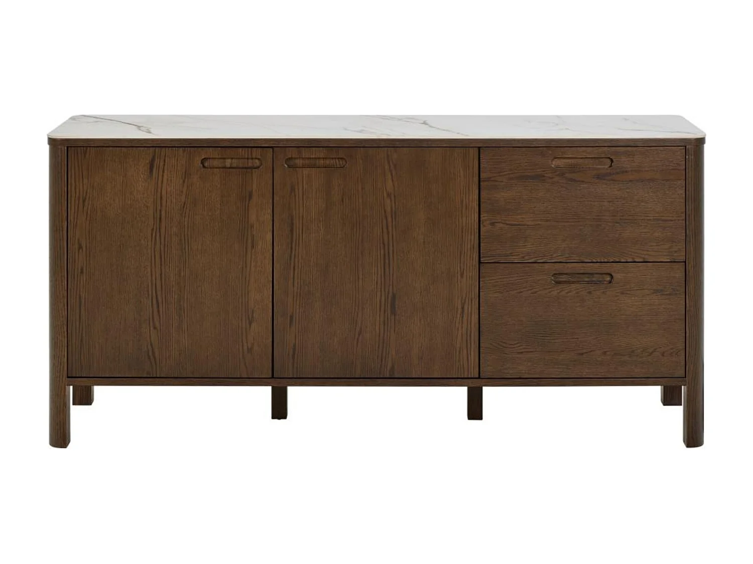 Buffet de salle à manger chêne fumé et céramique L160 - SIMONE