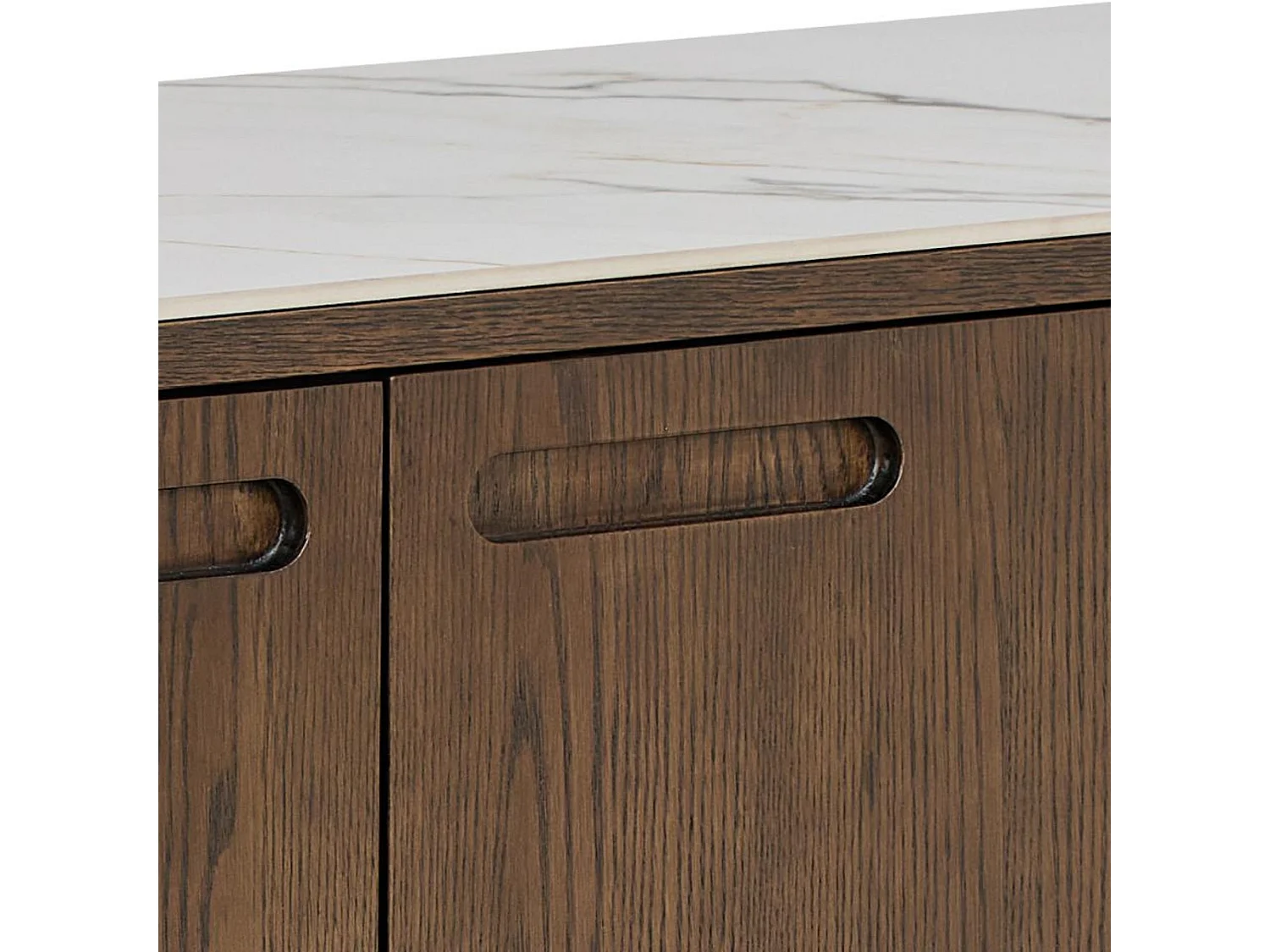 Buffet de salle à manger chêne fumé et céramique L160 - SIMONE