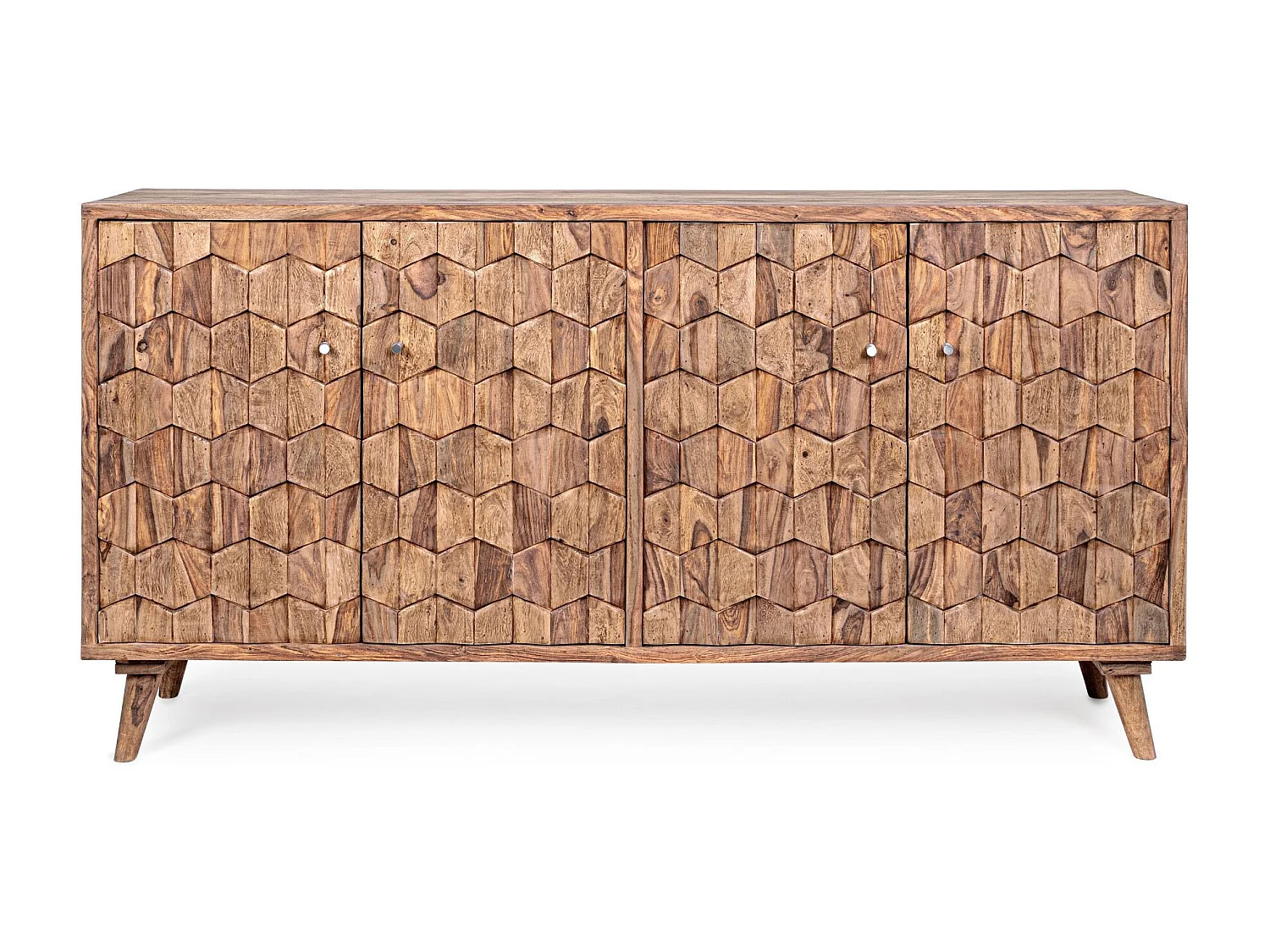 Buffet bas vintage en bois 4 portes L177 - LOCKE