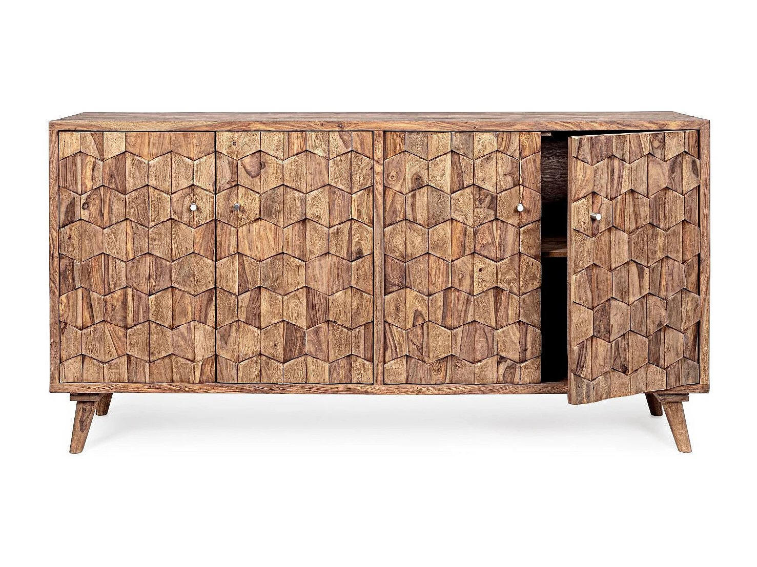 Buffet bas vintage en bois 4 portes L177 - LOCKE