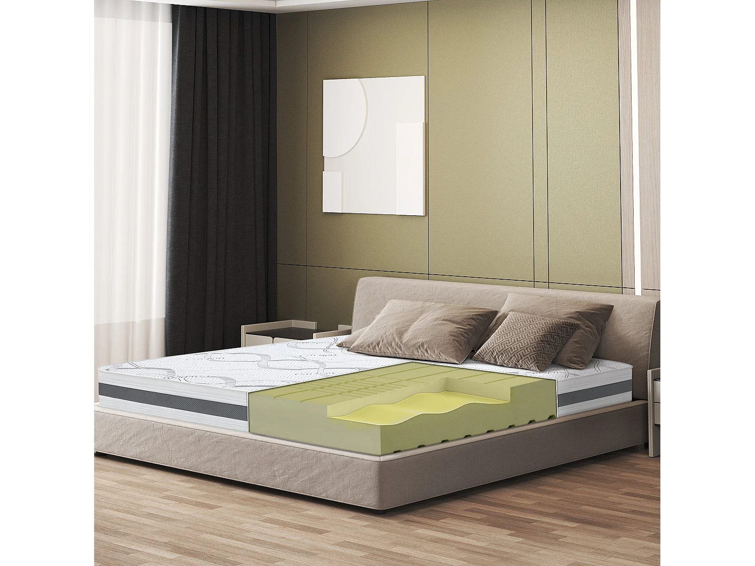 Matelas Simple 85 x 195 à mémoire | Premium Quality | Hauteur 20 cm | Made in Italy