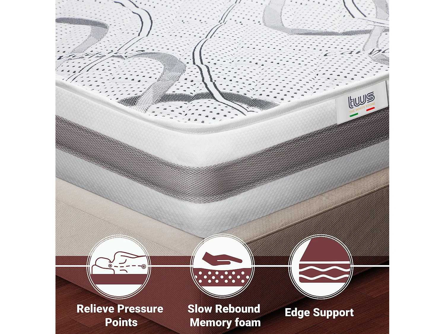 Einzelmatratze 85 x 205 Memory Foam | Premium Qualität | Höhe 27 cm | Made in Italy