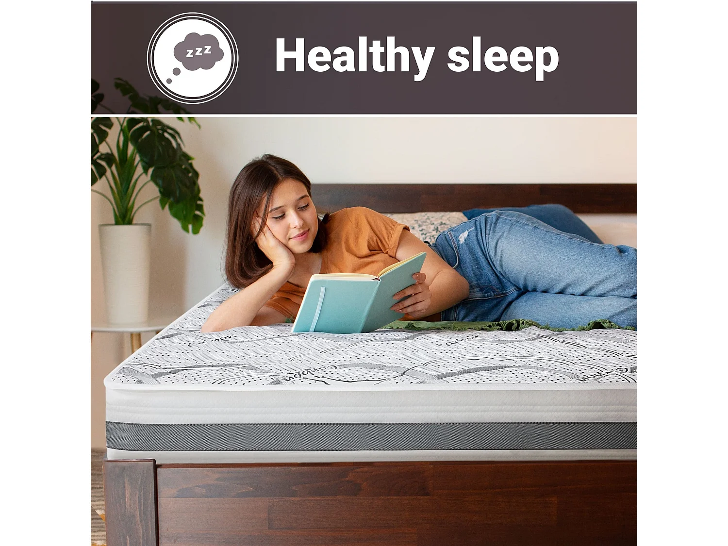 Matelas Simple 95 x 205 à mémoire | Premium Quality | Hauteur 25 cm | Made in Italy