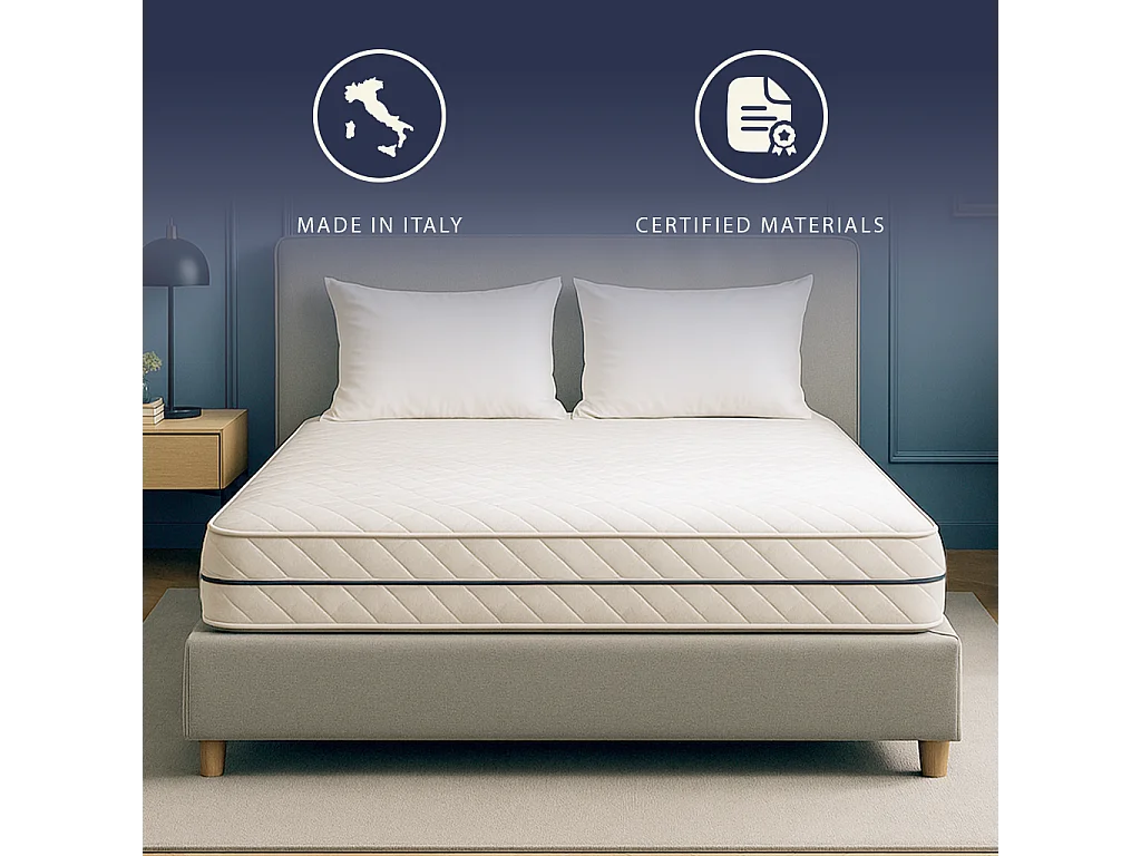 Fuze Pro | Matelas 180x190 cm | Ressorts + mousse | H. 24 cm | Orthopédique | Fabriqué en Italie