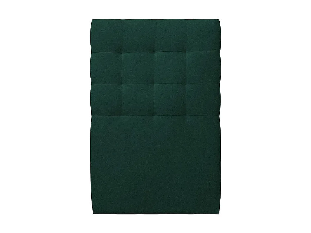 Lit 90x200cm avec tête de lit capitonnée velours et sommier tapissier vert - Hauteur totale : 29cm