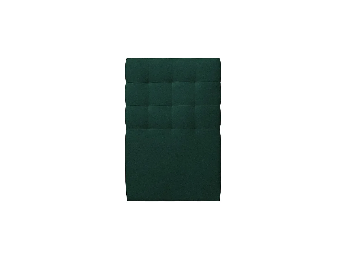 Lit 90x200cm avec tête de lit capitonnée velours et sommier tapissier vert - Hauteur totale : 29cm