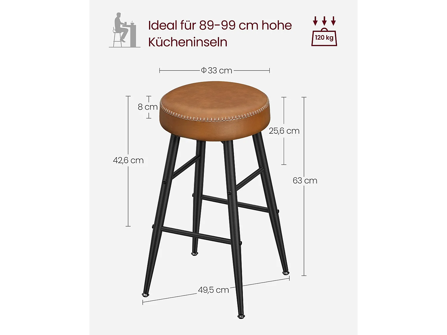 Barhocker Mbabane 2er-Set