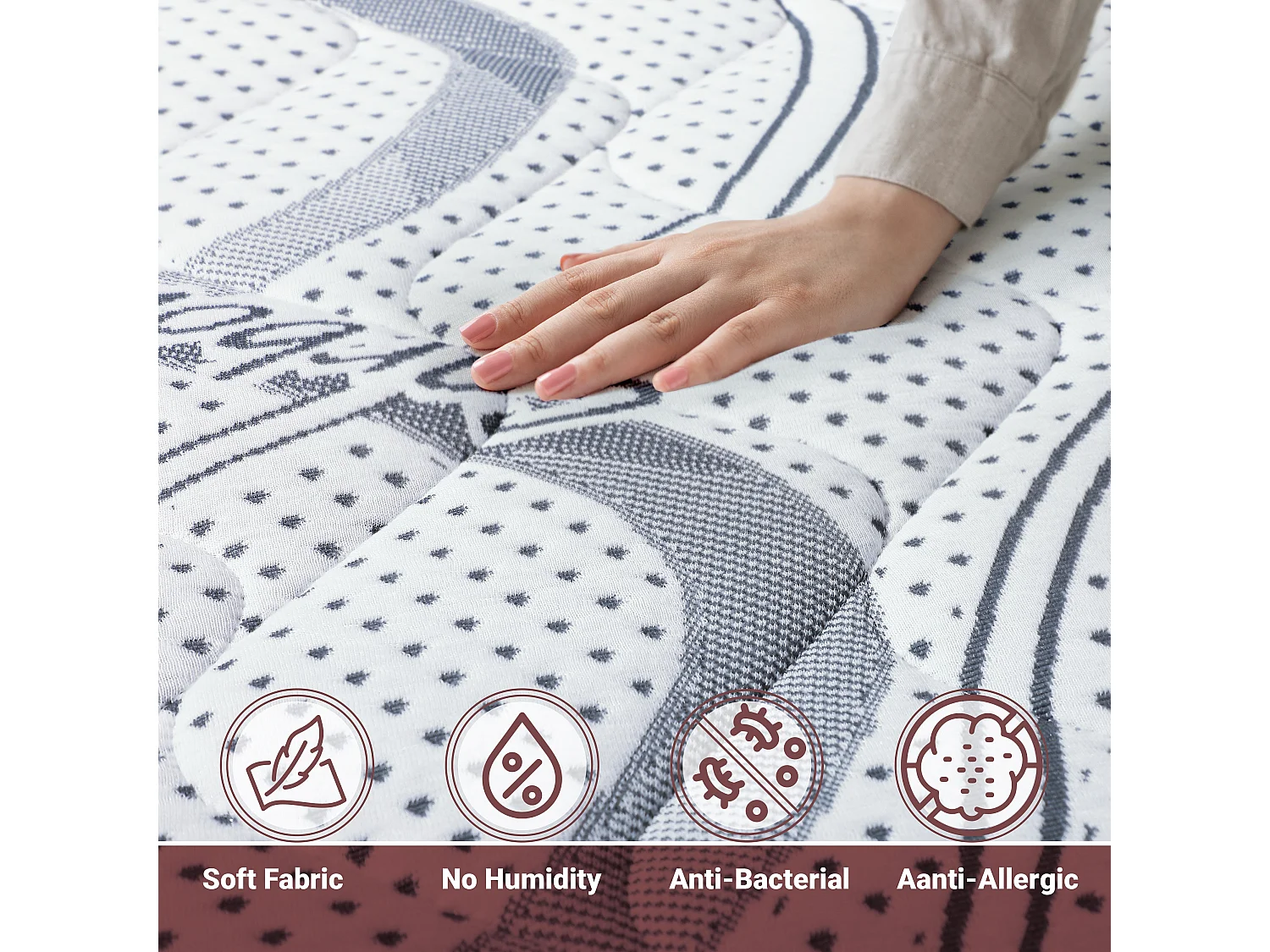 Matelas Simple 90 x 150 à mémoire de forme| Premium Quality | Hauteur 27 cm | Made in Italy