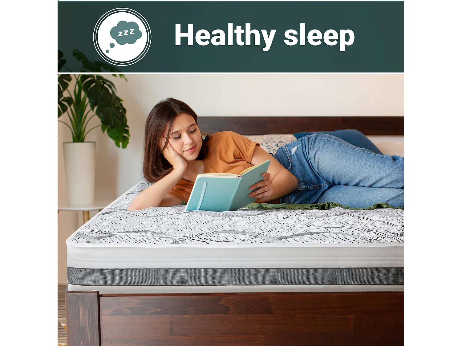 Pojedynczy Materac Memoy 115x185 Ortopedyczne | antybakteryjne | hipoalergiczne | Wysokość 16 cm | Wyprodukowano we Włoszech