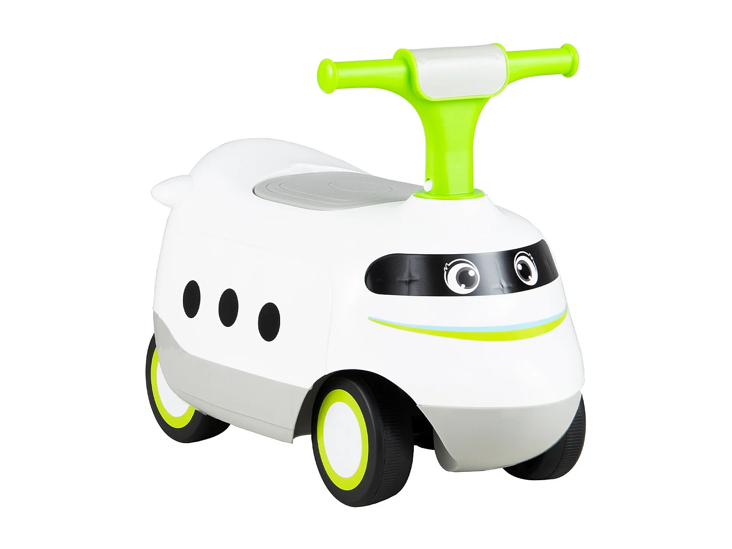 Voiture à Bascule pour Tout-petits Porteur avec Klaxon et Rangement sous le Siège Voiture Coulissante Pied au Sol pour 19-36 Mois Vert