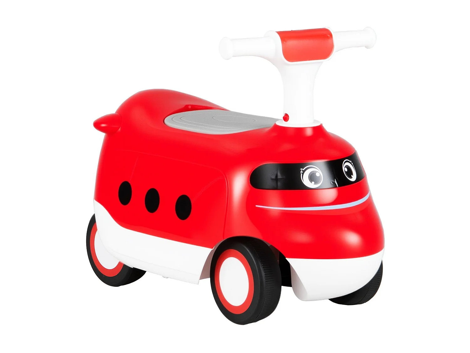 Voiture à Bascule pour Tout-petits Porteur avec Klaxon et Rangement sous le Siège Voiture Coulissante Pied au Sol pour 19-36 Mois Rouge