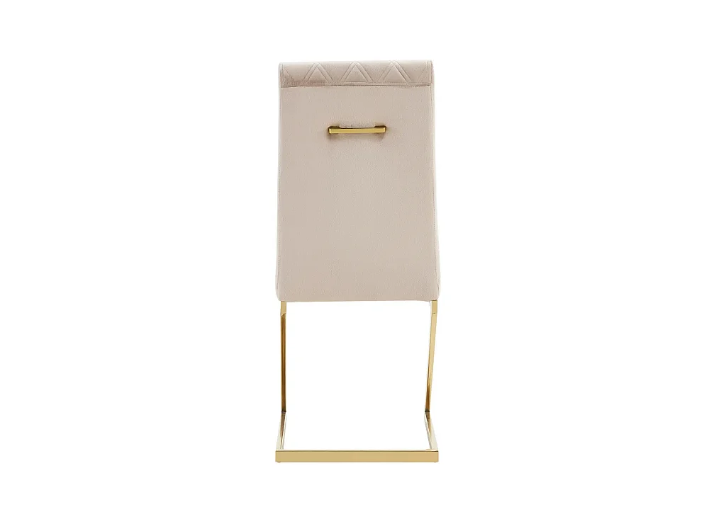 Lot de 6 chaises COCOMAT Gold et velours - Moka
