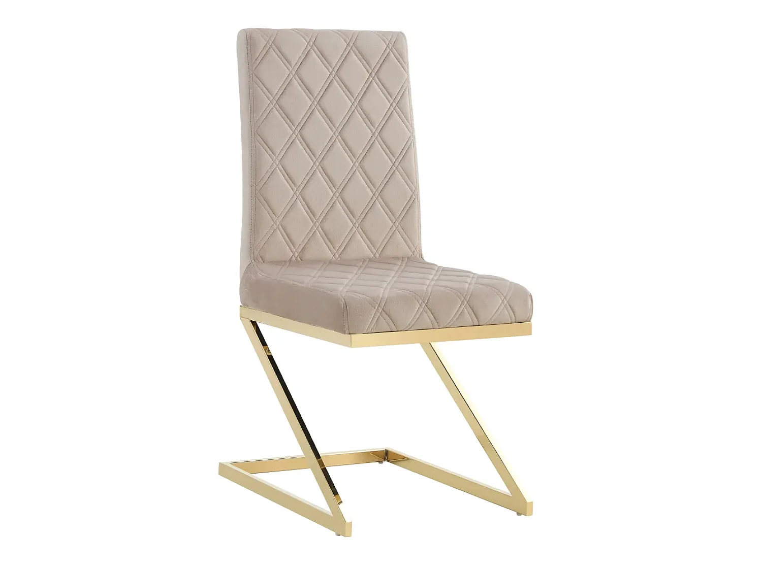 Lot de 6 chaises COCOMAT Gold et velours - Moka