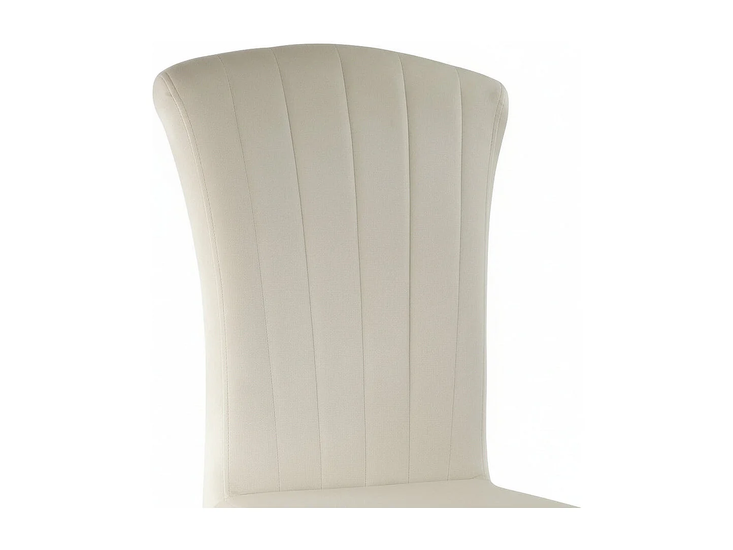 Lot de 6 Chaises baroque LOUIS Chrome Velours Beige