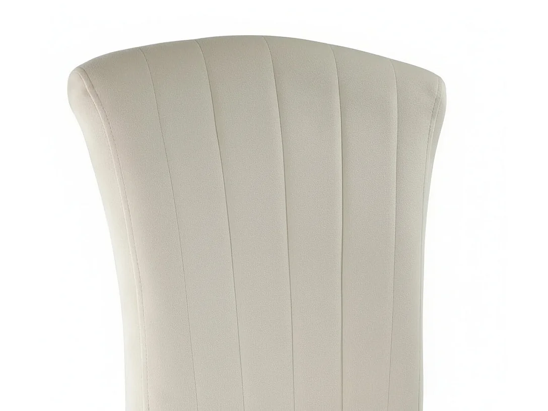 Lot 6 chaises velours beige pieds inox gold 48x45x101 cm LOUIS