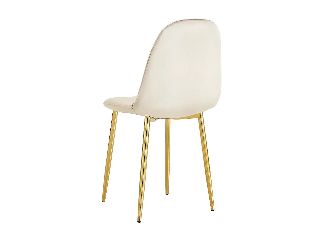 Lot de 4 chaises SCANDINAVE en velours beige pieds Gold
