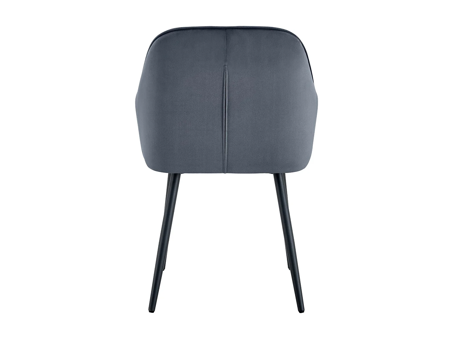 Lot 2 Chaises Salle à Manger Velours Anthracite Pieds Métal Noir 45x46x82cm – PAMS