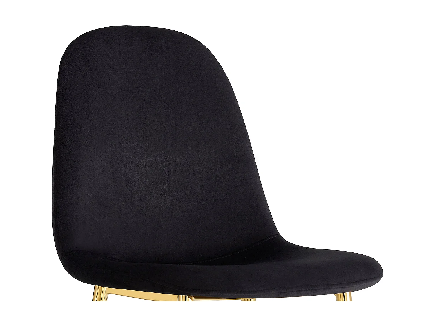 Lot de 4 chaises SCANDINAVE en velours noir pieds Gold