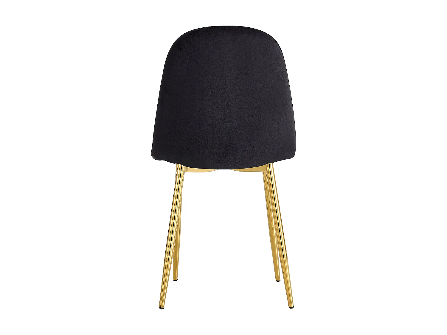 Lot de 4 chaises SCANDINAVE en velours noir pieds Gold