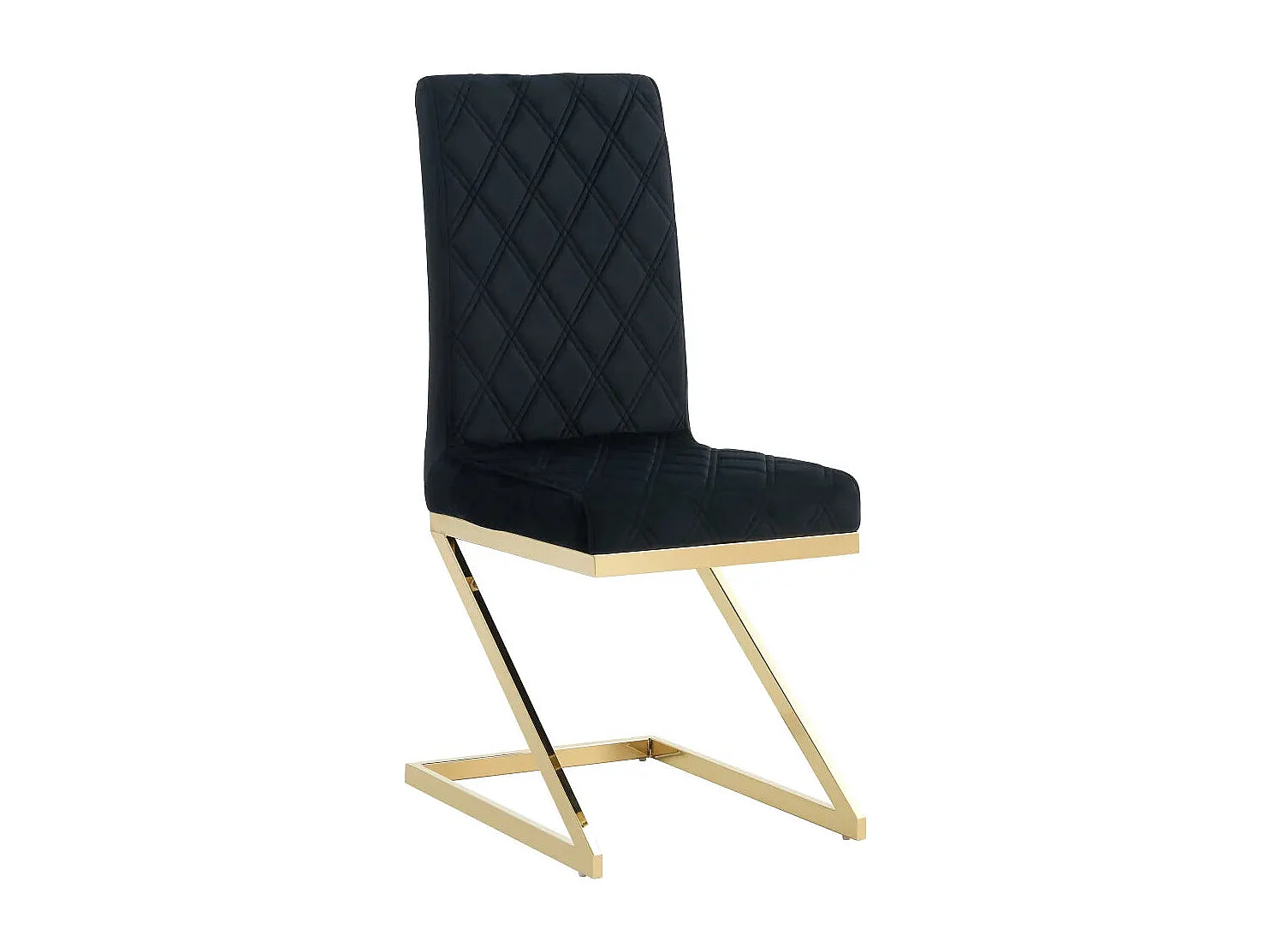 Lot de 6 chaises COCOMAT Gold et velours - Noir