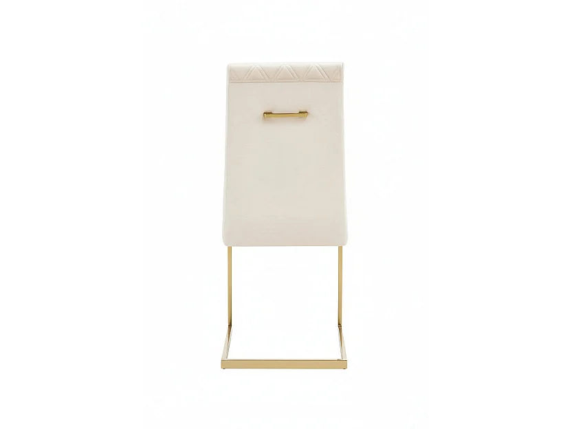 Lot de 6 chaises velours beige pieds métal 108 cm - COCOMAT