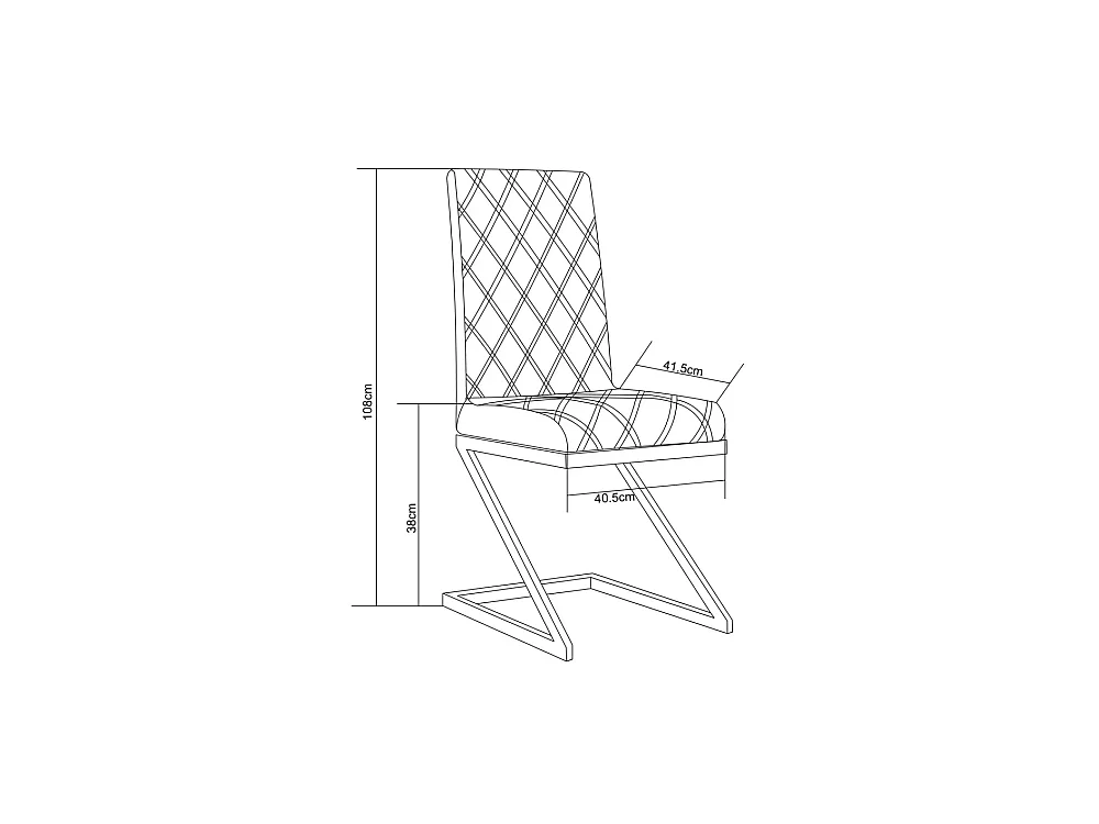 Lot de 6 chaises velours beige pieds métal 108 cm - COCOMAT