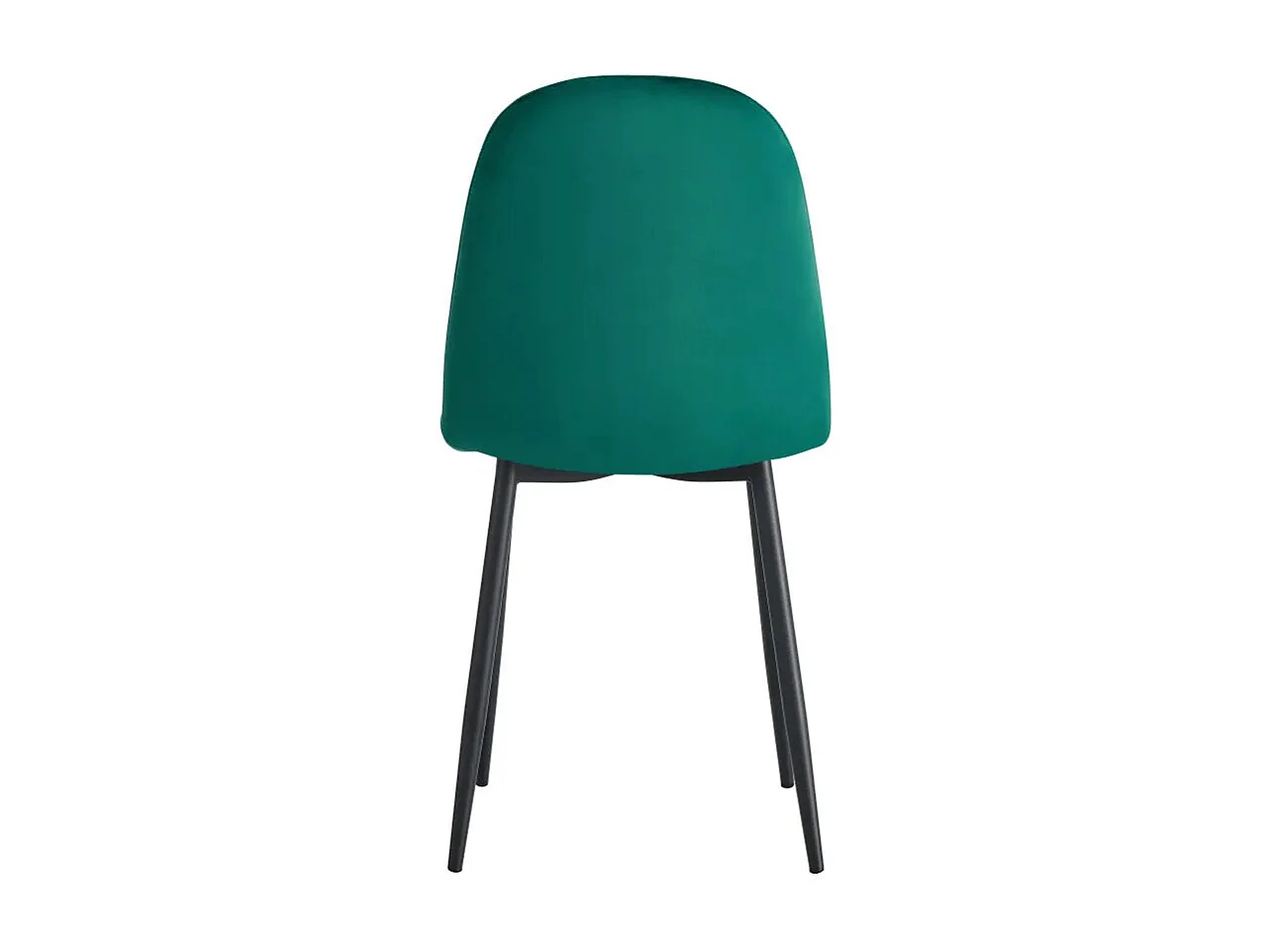 Lot de 6 chaises SCANDINAVE en velours pieds métal noir - Vert
