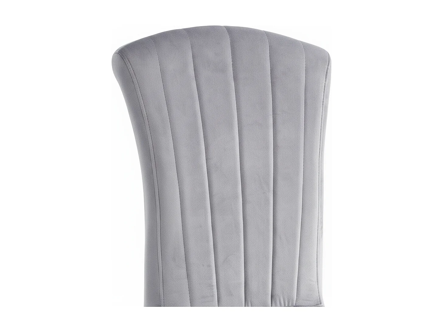 Lot de 6 Chaises Salle à Manger Baroque – Velours Gris & Pieds Chromés