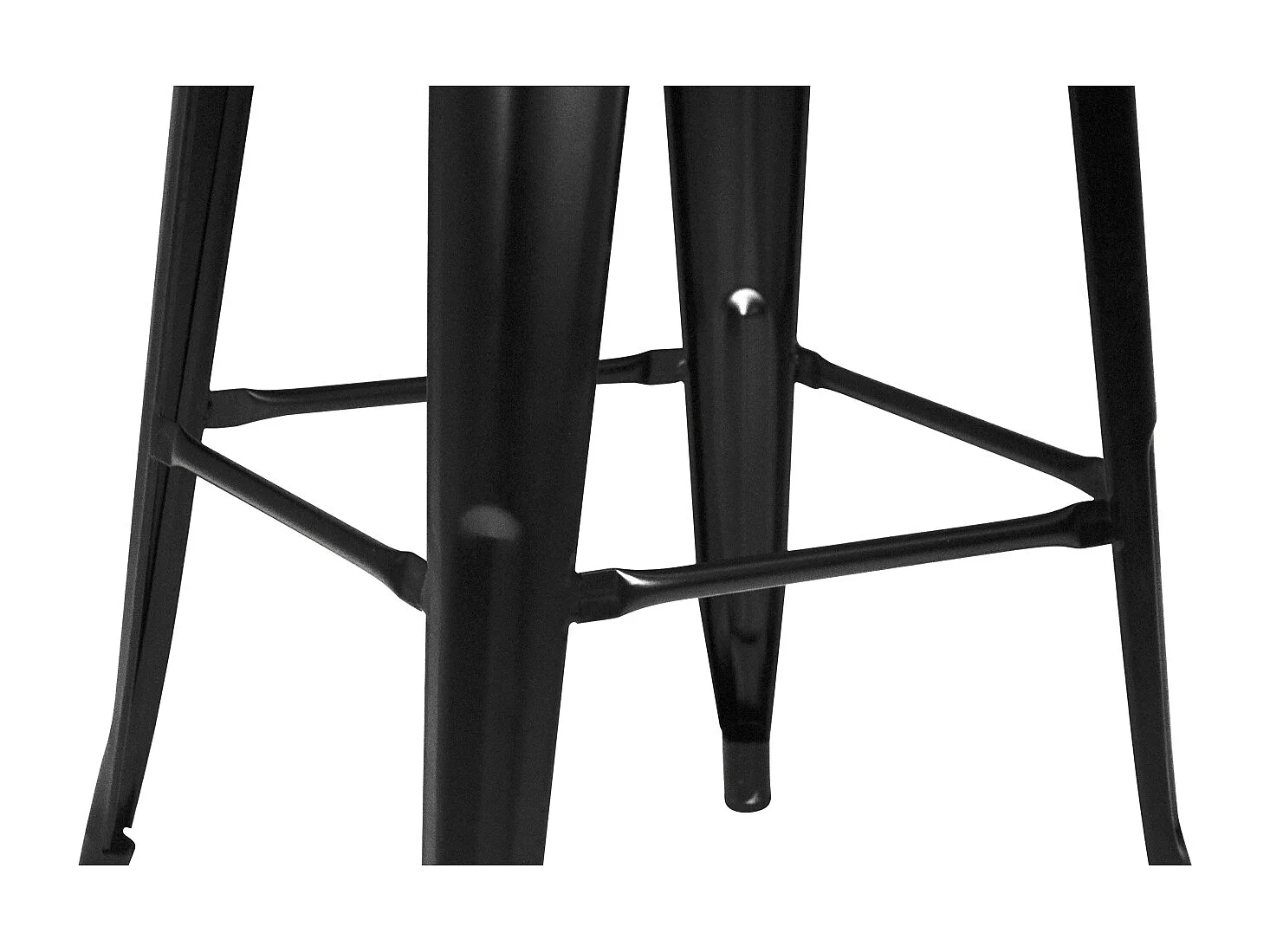 Set di 10 sgabelli bar cucina industriali in metallo, sgabelli impilabili - Maggie