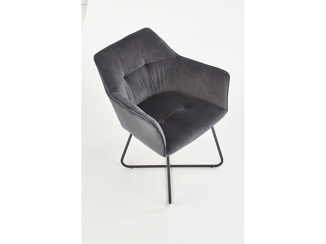 Krzesło tapicerowane K377 VELVET szare