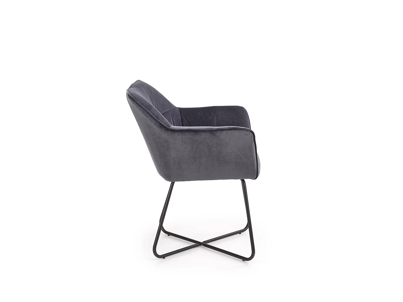 Krzesło tapicerowane K377 VELVET szare