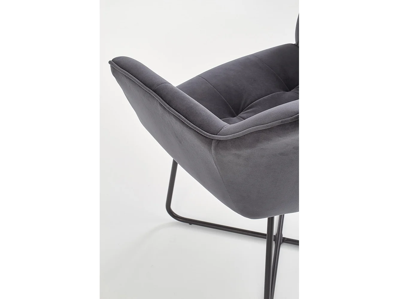 Krzesło tapicerowane K377 VELVET szare