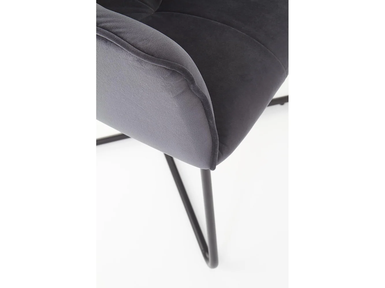 Krzesło tapicerowane K377 VELVET szare