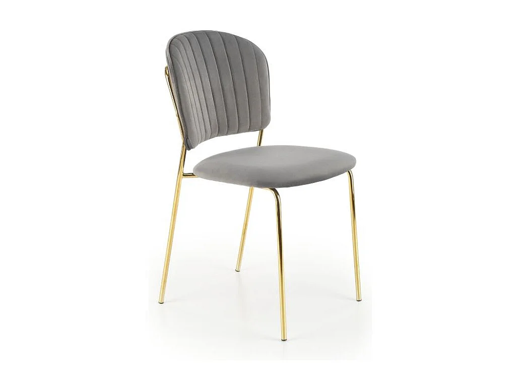 Krzesło tapicerowane K499 VELVET szare