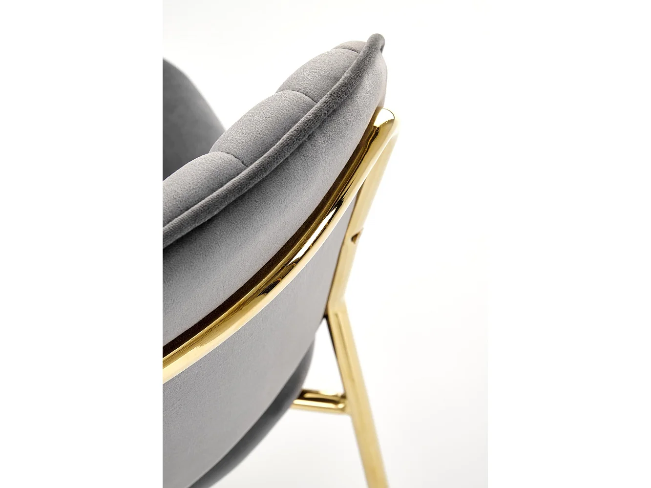 Krzesło tapicerowane K499 VELVET szare